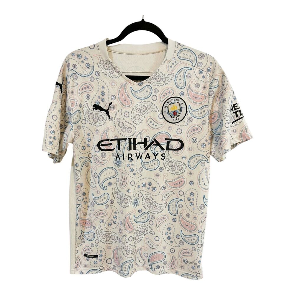 MANCHESTER CITY 2020 2021 THIRD FOOTBALL SHIRT SOCCER JERSEY PUMA 757095-03 Sz M
